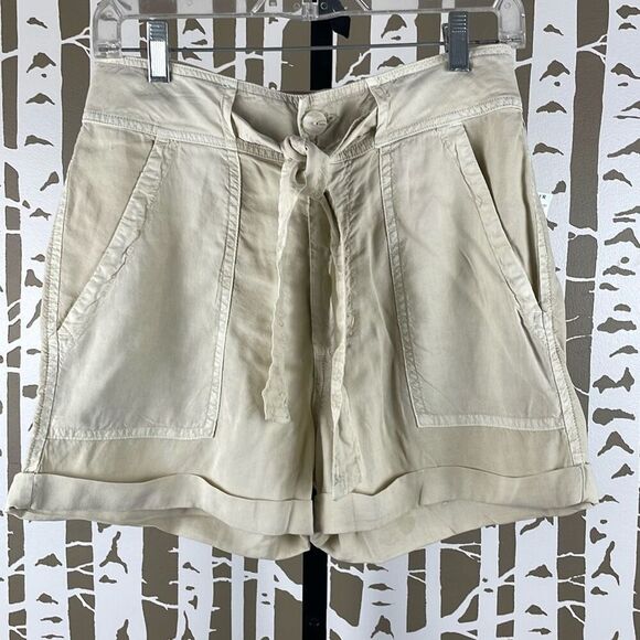 NEW Cloth & Stone Belted Tencel Shorts Tan 27 - Picture 9 of 10